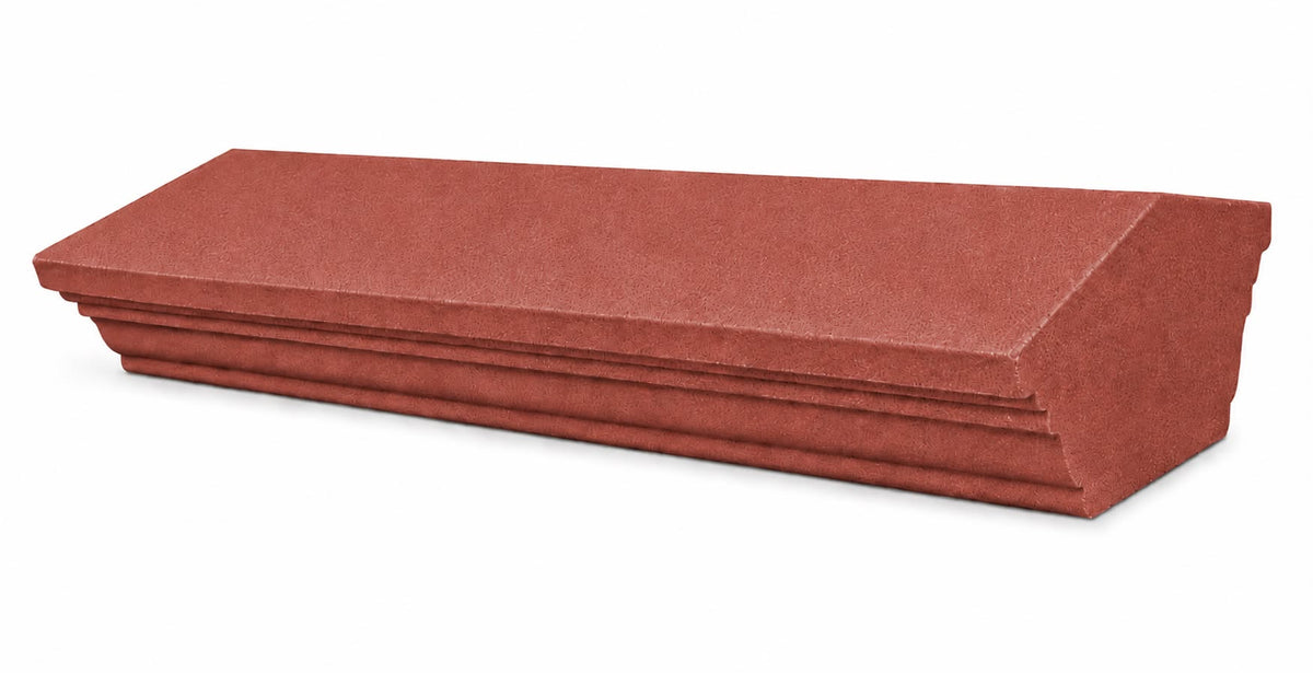 Cast Stone Fluted Coping Twice Weathered