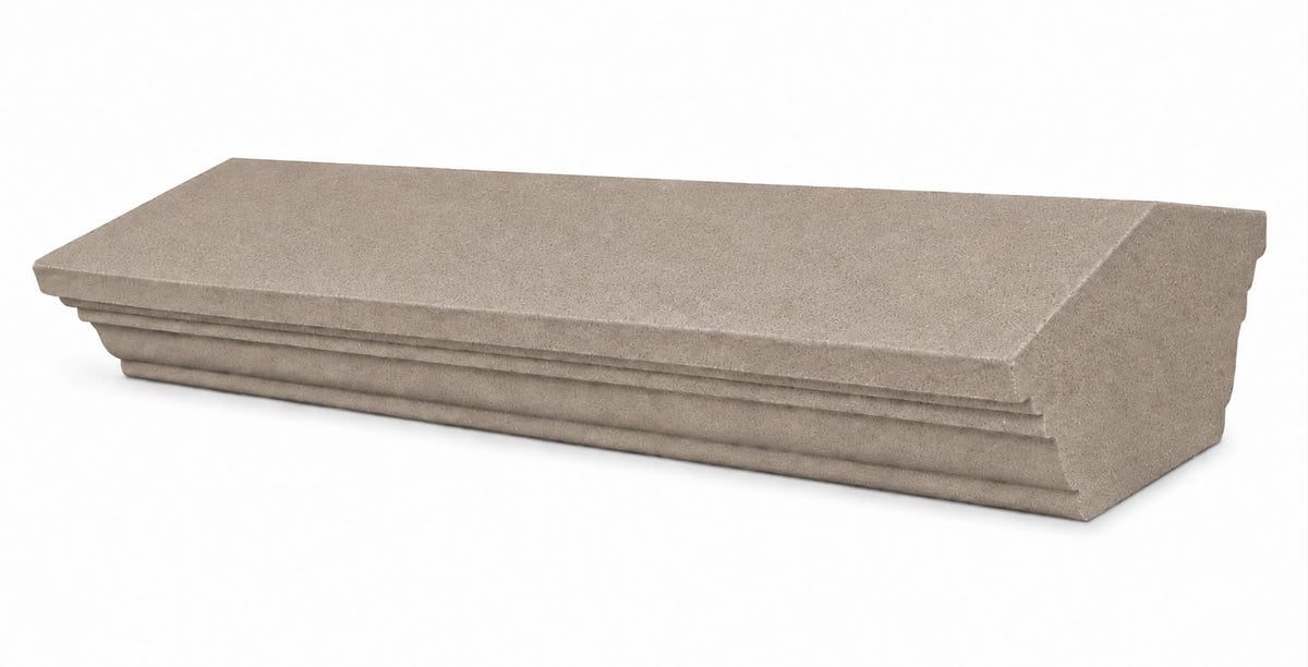 Cast Stone Fluted Coping Twice Weathered